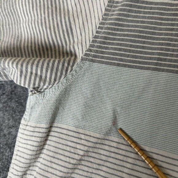 Howler Brothers San Gabriel Shirt‎ Mens XL Grey Striped Short Sleeve Button Up - Picture 3 of 7